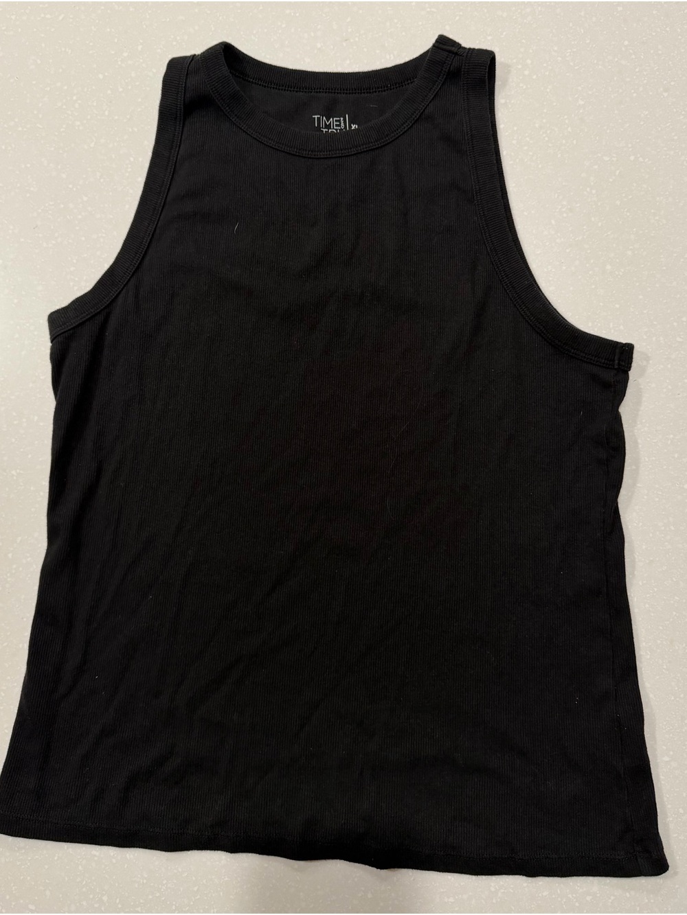 Time and Tru Black Ribbed Tank Top for Kids